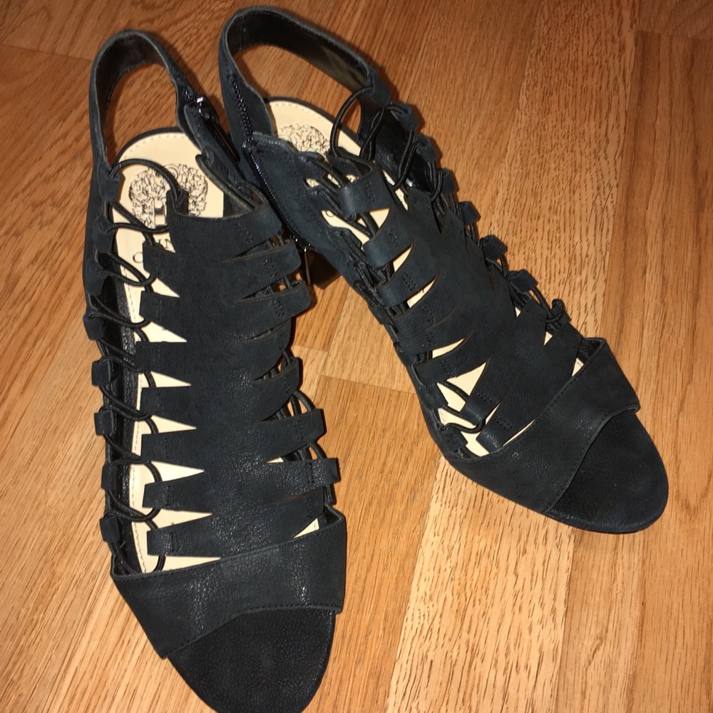 Vince Camuto.Black Iconic Cone Heel